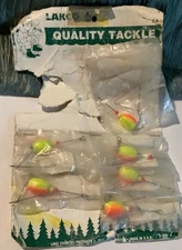Vtg Lakco Quality Tackle Ice Fishing Rigs On Advertisement Board