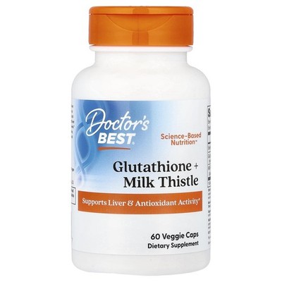 Doctor's Best Glutathione + Milk Thistle Supplement - 60 Count (Pack of 1)