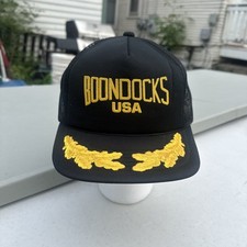 VTG BOONDOCKS USA Oak Leaves Foam Mesh SnapBack Cap Puff Paint Trucker Crispy