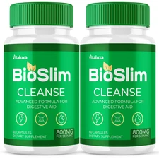 (2 Pack) BioSlim Cleanse Advanced Formula For Digestive Support (120 Capsules)