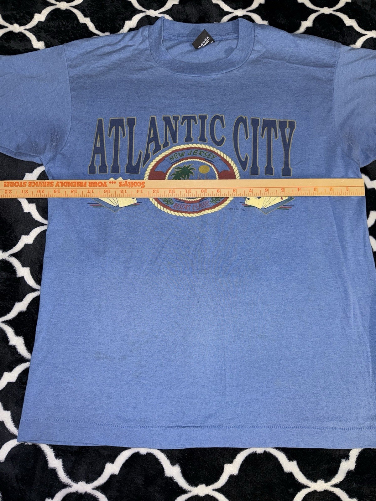 Vintage 1994 Atlantic City Casino Mens T-Shirt Size Large Blue Made In USA VTG