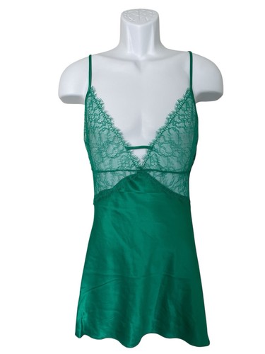 Victoria Secret Lingerie Lace Slip On Green Large - Picture 2 of 5