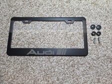Audi I Laser Engraved Black Stainless Steel License Plate Frame