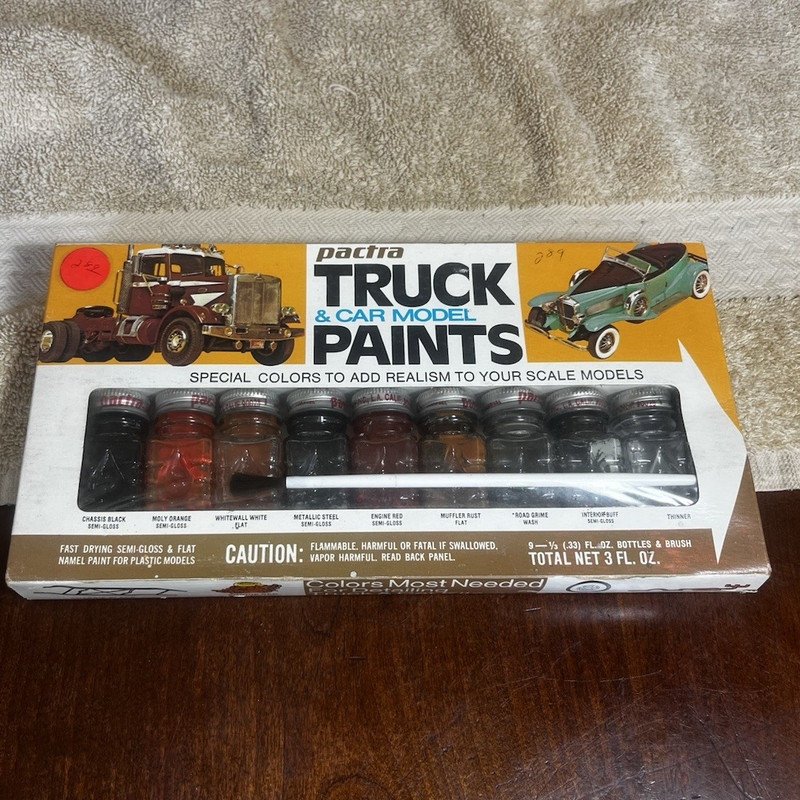 Vtg Rare Pactra Truck & Car Model Paints Color Kit 2410. USA NOS. 