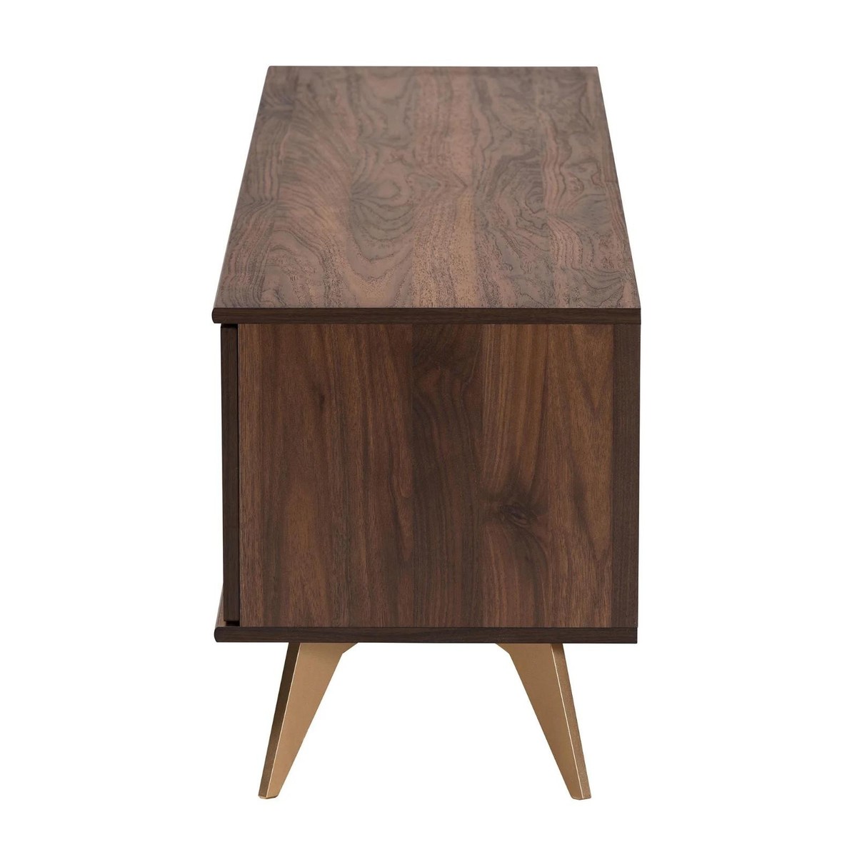 Mid-Century Modern 2-Door Wooden TV Stand For TV Up To 68