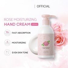 Women Press-on Hand Cream Even Skin Tone 220g Hand Creams Rose Fragrance 1Pcs