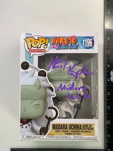 Funko Pop! Naruto: Madara Uchiha #1196 Signed Neil Kaplan JSA COA -CN G5