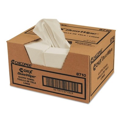Chicopee 8710 12'' x 13'' 1/4-Fold Critical Cleaning Wipes - White (400/CT) New