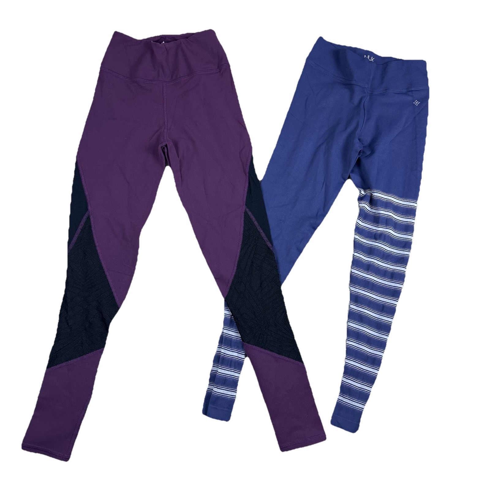 NUX Seamless Leggings Lot of 2 Athleisure Yoga Activewear Size Small Made In USA