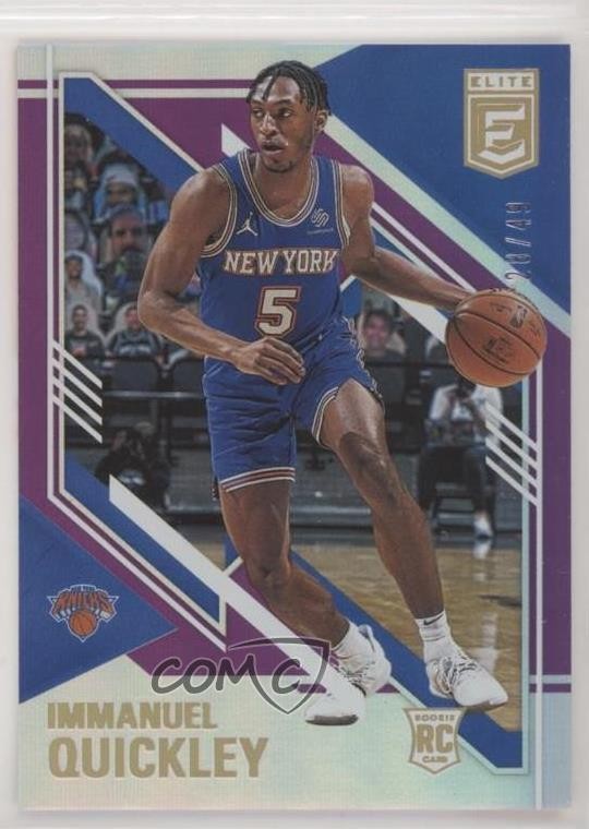 2020-21 Donruss Elite Rookies Purple /49 Immanuel Quickley #123 0ij1