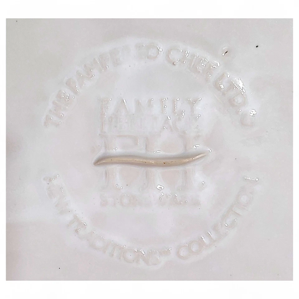 Plato de talla ovalado blanco de colección Pampered Chef New Traditions 15,5" Foto 4 de 4