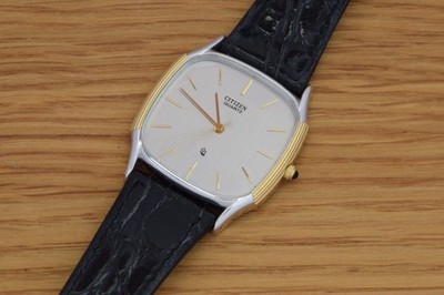 Citizen NOS [34-2211] kal.2830 vintage Quartz Herrenuhr 1983 two-tone bicolor