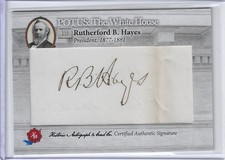 RUTHERFORD B HAYES 2025 Historic Autographs POTUS SP Authentic Cut Auto #3/5