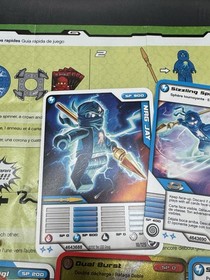 LEGO Ninjago 9570 NRG Jay Minifigure with 3 Weapon, 5 Card, Spinner, And Manual