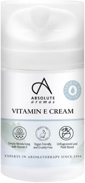 Absolute Aromas Vitamin E Cream - Unscented Base Cream, Free from Parabens and
