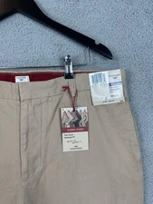 Dockers Pants Mens 38x29 Khaki Iconic Khaki Flat Front Relaxed Fit Chino Men New