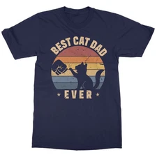 Best Cat Dad Ever Father - Daddy Cats Lover Retro Unisex T-Shirt