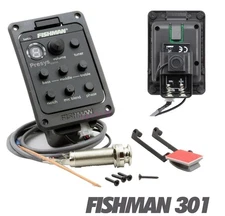Fishman 301 Presys Piezo Pickup Dual Preamp EQ Tuner  Mic Blend Acoustic Guitars
