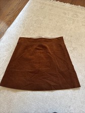 J.Crew Women  s Corduroy Mini Skirt Size 10 Brown Rust Fall Casual Lined