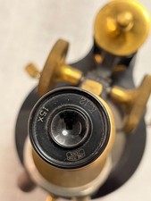 Antique Carl Zeiss Jena Brass Microscope, 4 Objectives, Working Optics, c.1910