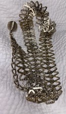60's Vintage Gold 34 Inch Belt with Gold Globe and Hook and O-ring Closure EUC