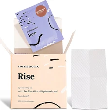 Rise: Eyelid Wipes | Eye Wipes for Dry Eyes | Eyelid Wipe with Tea Tree Oil & Hy