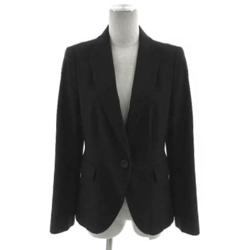 ZARA BASIC Jacket Peak Lapel Single 1B Face Black… - image 1