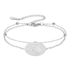 Dainty Virgin Mary Rosary Bracelet Mother Mary Double Layer Beads Chain Bracelet