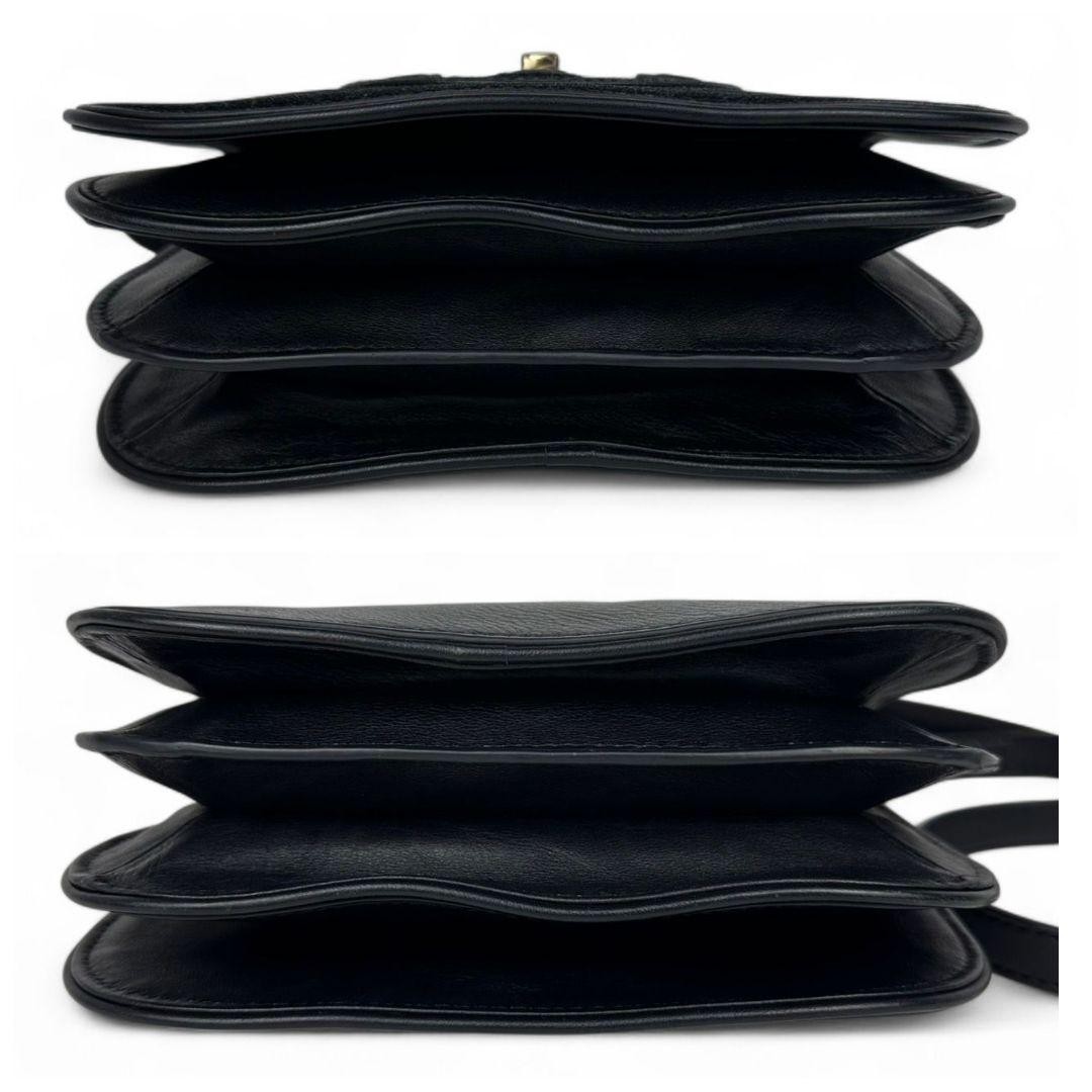 Tory Burch Shoulder Bag Flap Turnlock Suede Leather Black Women's From Japan thumbnail 8