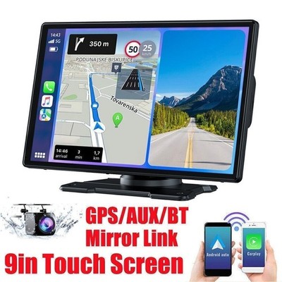 9Zoll Tragbares Autoradio Wireless CarPlay & Android Auto GPS + Rückfahrkamera