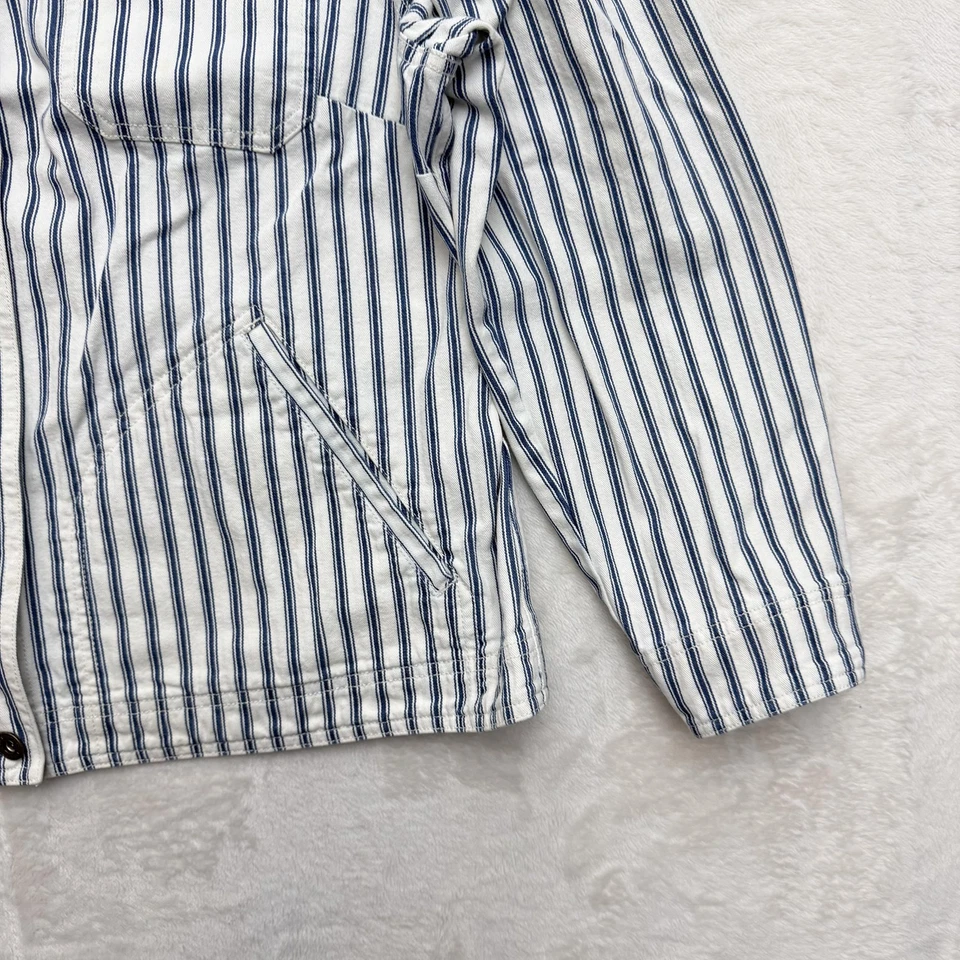 Chaqueta Vintage Lauren Ralph Lauren Mujer XL Azul Rayas Tareas Abrigo Marinero Años 90 Foto 4 de 4