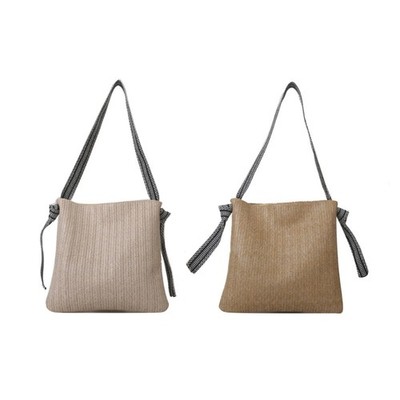 Stylish Straw Handbag Beach Vacation Woven Shouler Bags Tote Bag for Women Girls
