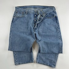 Levi  s 501 Button Fly Jeans Men 40x30 Medium Wash Straight Leg Classic Denim USA