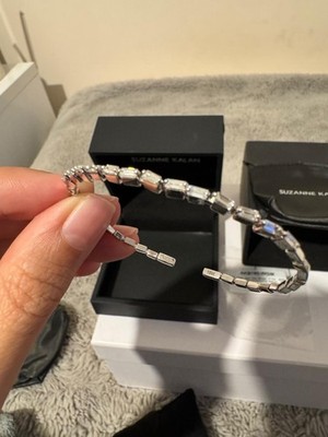 Suzanne Kalan 18ct White Gold Diamond ''Firework'' Bangle Brand New RRP £6935