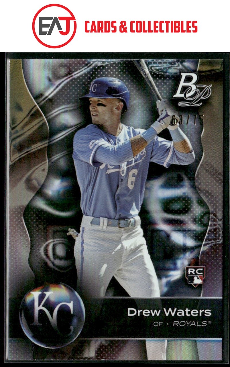 Drew Waters 2023 Bowman Platinum Platinum Bar Foil /75 RC #24 Royals
