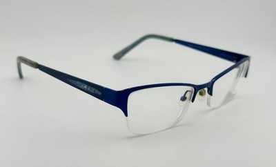 Nicole Miller Bridge C02 Eyeglasses Frame Women's Navy Blue Half Rim, 49-17-135