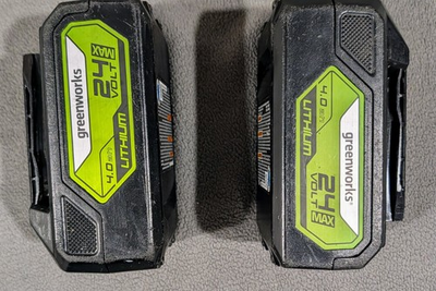#ad Lot of 2 Greenworks 24V 4.0Ah Lithium Ion Battery BAG709 LB24A040 Used $54.79