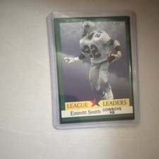 Fleer 1991 League Leaders Emmitt Smith #418 Dallas Cowboys Football Card