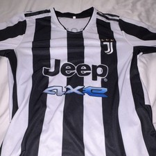 Juventus Cristiano Ronaldo #7 Soccer Jersey Black White Striped