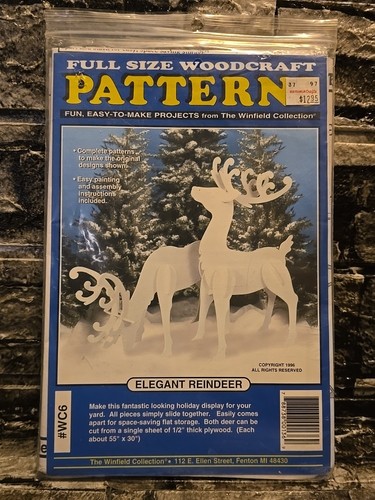 Woodcraft Patterns Elegant Reindeer Full Size Winfield Collection ...