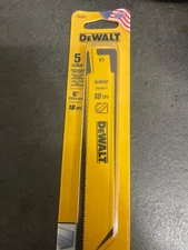 Reciprocating saw blade dewalt 6 inch 18 tpi 5pk blades