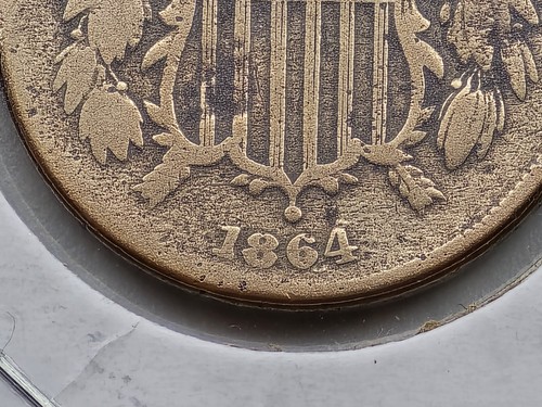 1864 Zwei Cent Stück, US Münze, Sammlermünze, MC060 - Bild 8 von 11