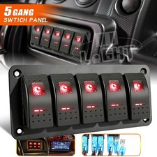 5 Gang Rocker Switch Panel Led Lights On-off Control Kit For Jeep Wrangler Jk Jl 5 Gang Rocker Switch Panel Led Lights On-off Control Kit For Jeep Wrangler Jk Jl