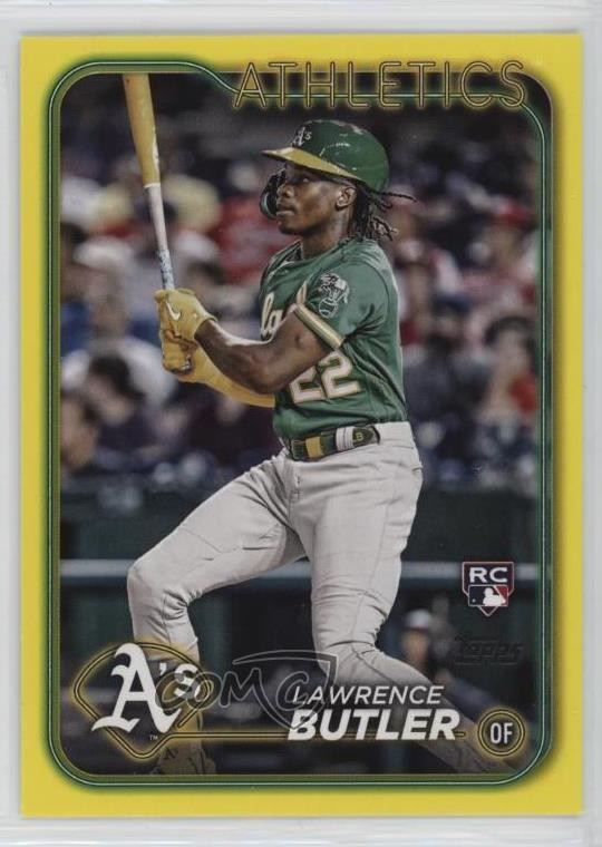 2024 Topps Series 2 Yellow Lawrence Butler #676 Rookie RC 13kt
