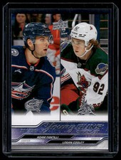 2023-24 Upper Deck #730 Young Guns Checklist (Adam Fantilli / Logan Cooley)