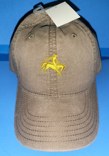 NWT WESTERN RODEO RIDER DISTRESSED BROWN TWILL NOVELTY BASEBALL HAT ADJUSTABLE