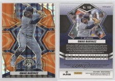 2022 Panini Mosaic Reactive Orange Mosaic Prizm Omar Narvaez #108