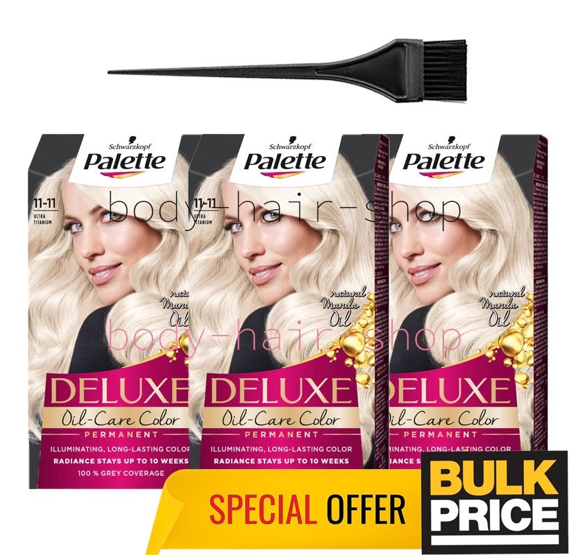 Paleta Deluxe 11-11 Ultra Titanio Rubio Color de Cabello Crema Estilo Salón P...