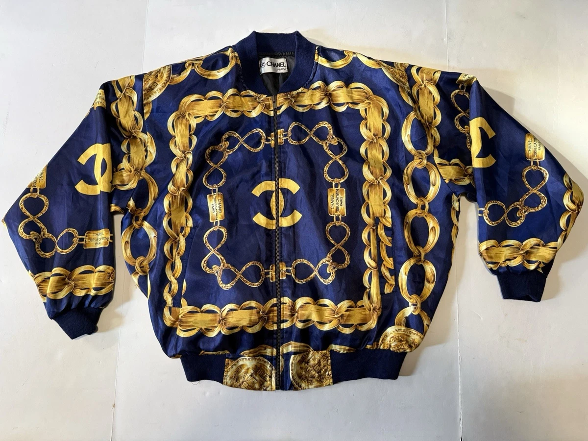 80s 90s CHANEL ブートレグ チェーン ブルゾン ボンバージャケット 90's Bootleg Chanel Red and Gold Bomber Jacket - 5 Star Vintage