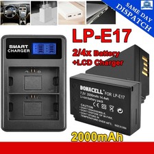 2x 2.0Ah LP-E17 Battery with Dual Charger For Canon EOS M3 M5 77D 750D USA STOCK